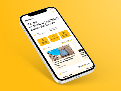 City app dashboard app application bratislava city yellow