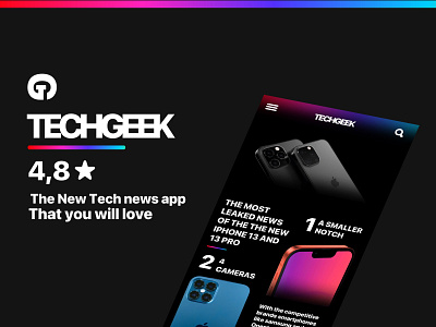 TECH NEWS APP DESIGN app art brand branding clean design graphic design icon logo minimal mobile typography ui ux website