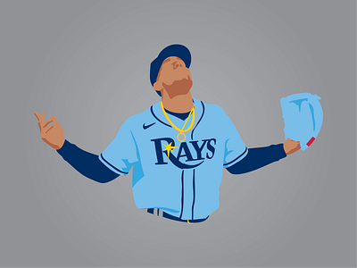 Luis Patiño Illustration baseball illustration mlb procreate rays sports tampa tampa bay