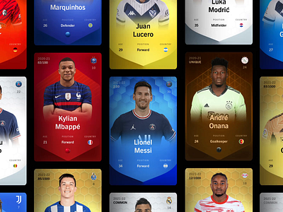 Sorare App V1 - Football animation app design branding cards crypto fintech football ios nft product design soccer ui design