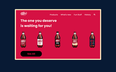 Dr pepper Redesign ui design webdesign