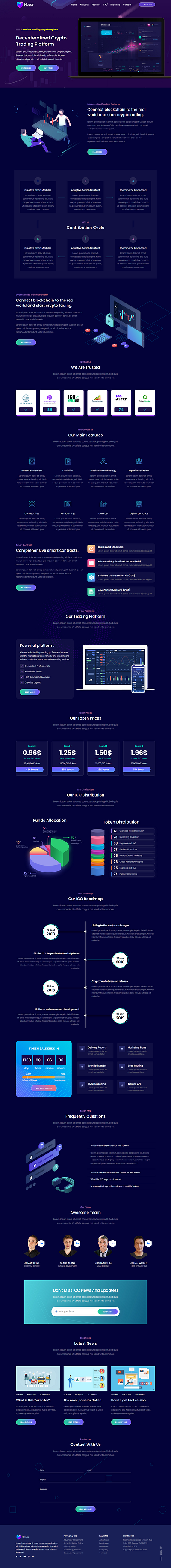 Nosar - ICO and Crypto Template bitcoin bitcoin exchange bitcoin trading crypto crypto ico cryptocurrency digital currency digital payment system ico ico landing page