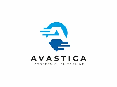 Avastica - A Letter Logo a abstract action active activity axis data designer development digital electronic entertainment gaming it media motion multimedia