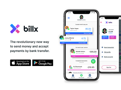 Billx: Product Design app app design bank branding components concept design design finance graphic design logo payments styleguide ui design