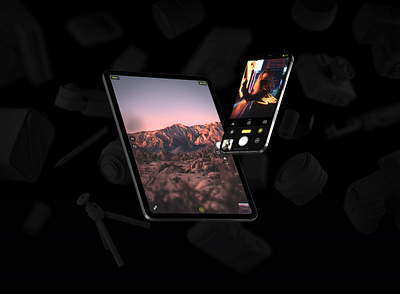 Halide 2.2 — for iPad and iPhone app app design black camera camera app camera icon cameras dark design halide icons ipad iphone photography render ui