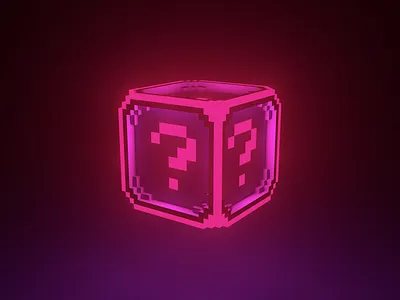 Q 3d blue dark illustration magenta pink pixel purple question question mark random violet voxel voxelart what