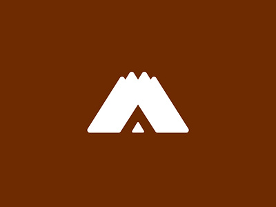 A is for Adventure a logo adventure branding logo mountains negative negative space negativespace teepee