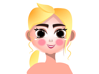 face girl adobe illustrator artist cartoon girl creative design design art draw face facegirl girl illustration