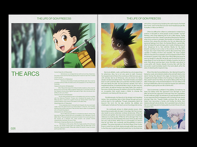 The Life of Gon Freecss 3/3 anime concept design editorial gon freecss hunter x hunter layout magazine print type typography whitespace zine