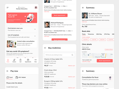 Online Doctor consultations & Appointment App adobexd app appdesign doctor doctorapp mobiledesign uidesign uiux uiuxdesign userinterface uxdesign