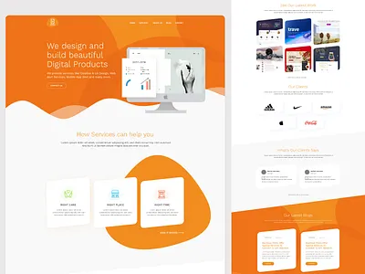 DIT Solution illustrator website design xd design