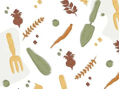 Green Thumb Paradise adobe illustrator branding design digital art drawing garden gardening graphic design grow healthy healthy lifestyle heathy eating illustration illustrator pattern sustainability vector