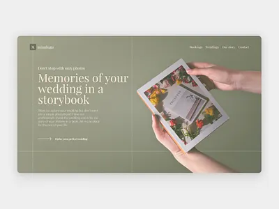 Wedding Storybook Hero design hero webdesign