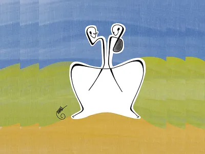 U & I illustration procreate ui user interface