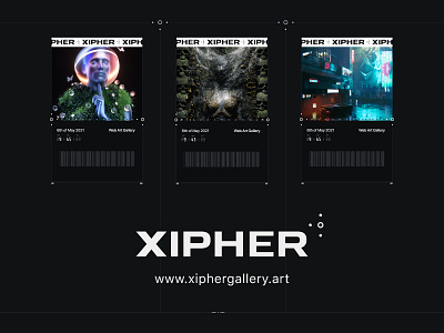 Xipher Digital Ticket 3d art artwork branding design gallery grid logo nft unreal engine web web gl website