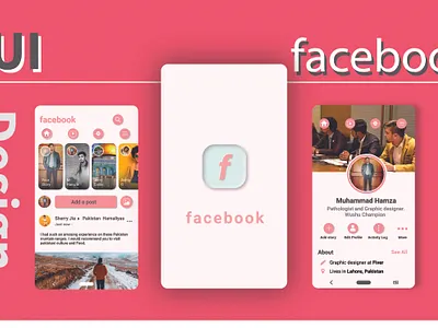 Facebook ui app branding creative desiginspiration design design art facebook figma illustration ui ui design uiux uxui