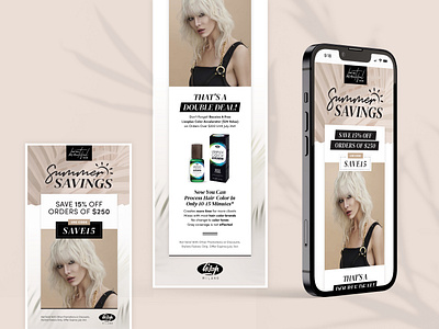 Hair Product Newsletter Design beauty email graphic design hair newsletter