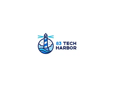 83 Tech Harbor branding design icon illustration illustrator logo minimal