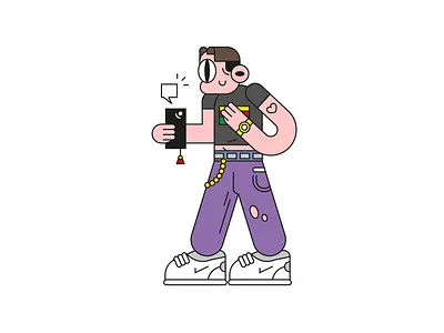 yup its me adobe illustrator caricature character colorful flat icon icon design illustration ui vector