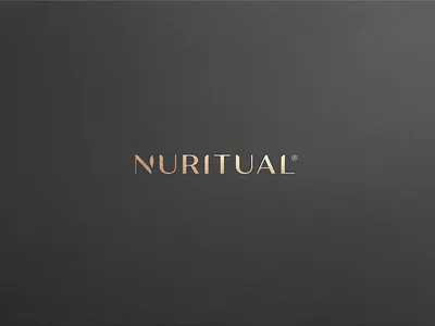 Nuritual Healthy supplements 99design branding classic clean gold golden green logo healthy leaf leaves logo minimal minimalist modern natural natural branding premium premium brand supplements wordmark