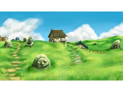 apparently a good place art chihiro concept art digital digital illustration digital painting fanart illustration illustrations place procreate