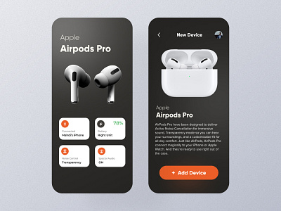 Airpods Manager App 🎧 airpods apple apple airpods concept figma ui uidesign uidesigner uiux