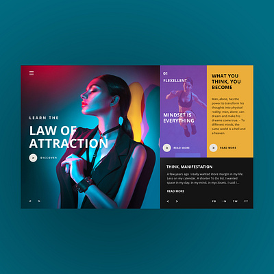 Law Of Attraction Web Ui Design Concept design inspiration fashion graphic design photography ui ui design ux ux design web design web designer