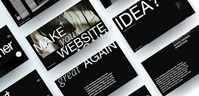 Sneak-Peak of my upcoming portfolio black white design minimal typography ui ux web webdesign