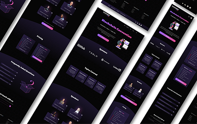 Blockchain Convention Website Landing Page Design blockchain design designers figma logo mobile ui ui design uidesign user experience userinterface ux webdesign website websites