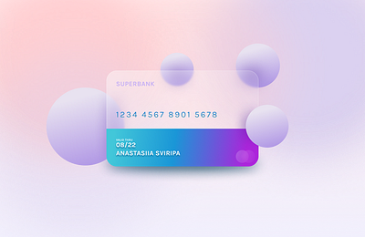 credit card glassmorphism gradient