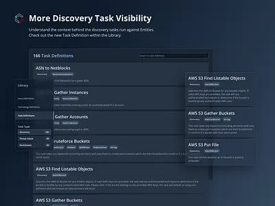 More Discovery Task Visibility app cybersecurity design interaction design interface mandiant ui user experience user interface ux