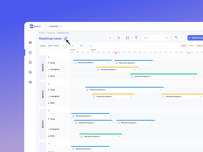 Roadmap design at a glance dashboard design product management project management tool road map roadmap roadmap design roadmaps saas dashboard saas design timeline timeline design timeline view ui design uiux ux design web design