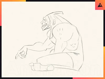 Caveman - Rough animation caveman character framebyframe rough rough sketch roughanimator tbr