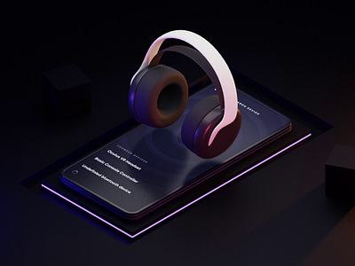 Headphones bluetooth searching 3d 3d animation 3d modeling animation animation design bluetooth figma headphones headset illustration mobile mobile app mobile ui mockup search searching