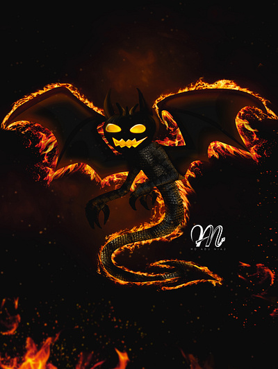 Devil Pumpkin design designer designs devil digital painting digitalart drawing dribbble halloween image manipulation photoshop pumpkin sketch