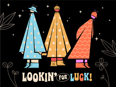 Lookin' For Luck design illustration typography vector