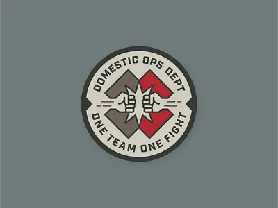 Domestic Ops badge fist pound patch patch design