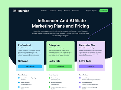 Refersion UI - Pricing by Sasha for Balkan Brothers on Dribbble