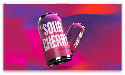 Sour Cherry beer art beer can beer label bold type branding fun packaging psychedelic