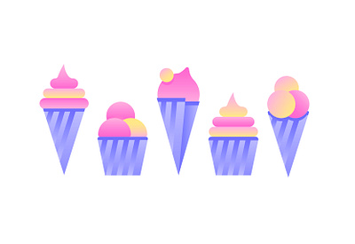 Ice cream icons design icon illustration illustrator vector