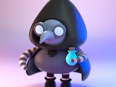 DrawBanana 2020 - Plague Purveyor 3d 3d art 3d artist 3d illustration 3d modeling character character design design halloween illustration