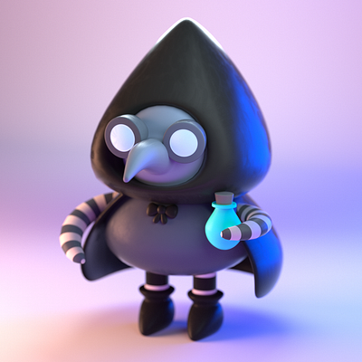 DrawBanana 2020 - Plague Purveyor 3d 3d art 3d artist 3d illustration 3d modeling character character design design halloween illustration