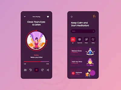 Hypnoso App Animation 2d 2danimation aftereffects animation app art direction branding clean graphicdesign green icon illustration illustrator landingpage logo minimal ui ux uxdesign vector
