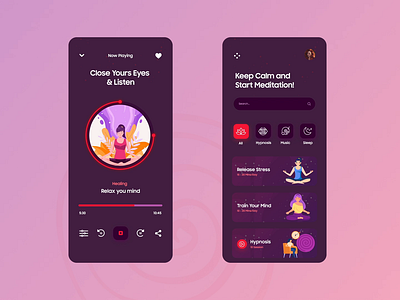 Hypnoso App Animation 2d 2danimation aftereffects animation app art direction branding clean graphicdesign green icon illustration illustrator landingpage logo minimal ui ux uxdesign vector