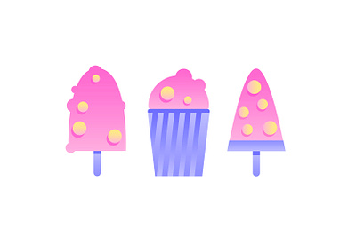 Ice cream icons app design icon illustration illustrator vector