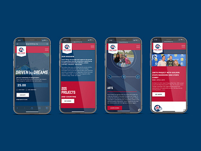 Good Tidings Website blue mobile ui non profit red sports website website design