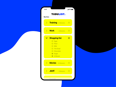 042 app design daily ui dailyui grocery list memory mobile post it shopping things to do to do app uiux