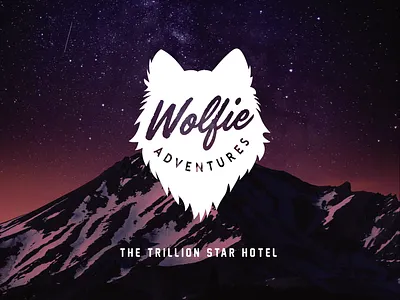 Wolfie Adventures logo adventure adventure logo branding design graphic design illustration lettering logo outdoors outdoors logo vector wolf