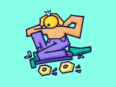 Gravel Travel abstract abstract art abstract design abstract logo abstraction crash digital digital art digital illustration digital painting digitalart geometric illustraion procreate skate skateboard skateboarding skater