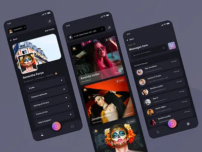 #LADA app based on Realtime nearby user datting illustration inbox interaction matchmaking messages minimal partner social app tinder zodiac